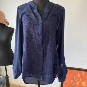 Eyelet dress blouse